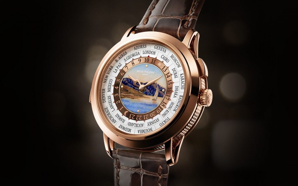 El World Time Minute Repeater ref. 5531R es la primera repetición de minutos con la Hora Universal que siempre toca la hora local. Patek Philippe ha desarrollado un nuevo calibre patentado que permite tocar la alarma en la esfera central.