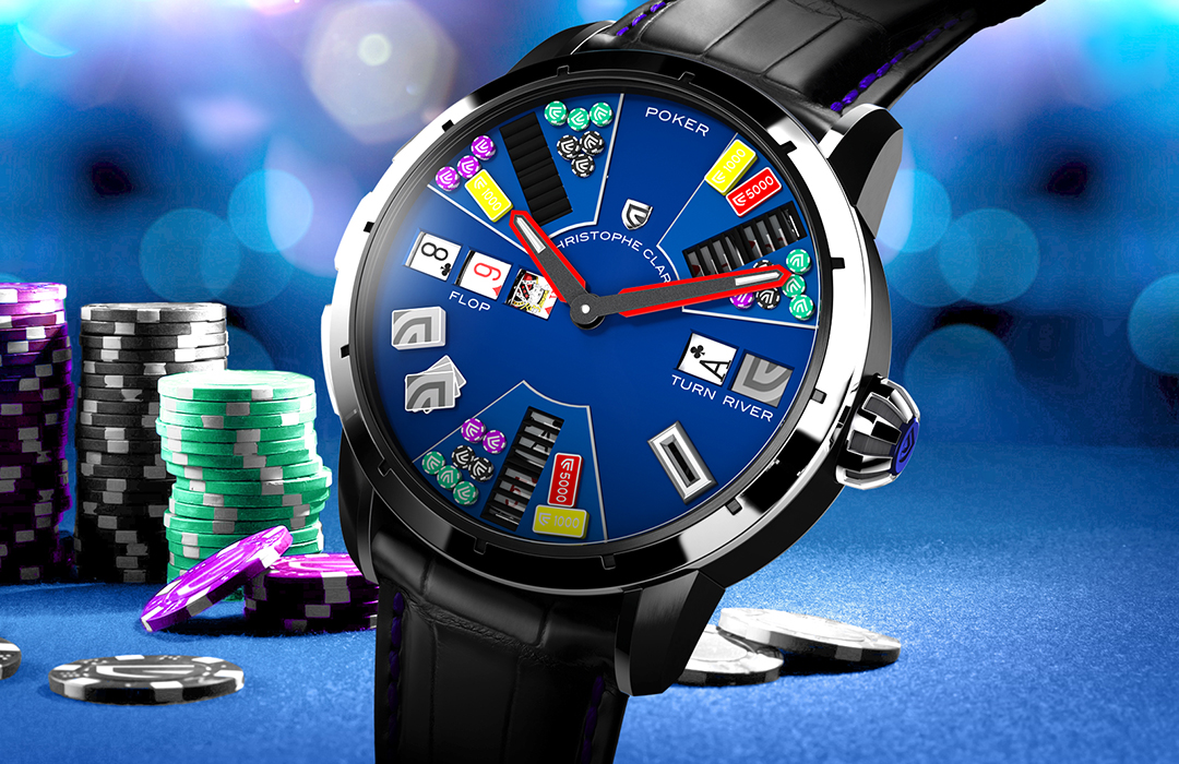 El juego de póker de Christophe Claret, ahora en color azul