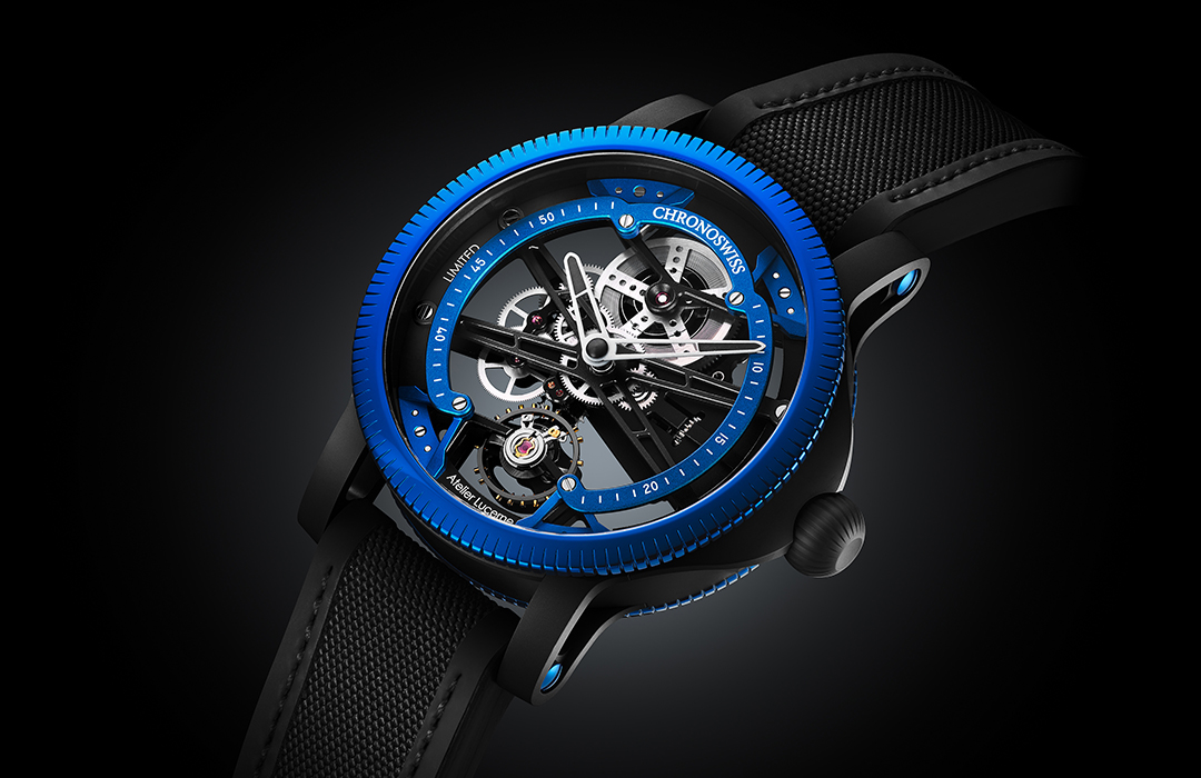 El Chronoswiss SkelTec se viste de azul