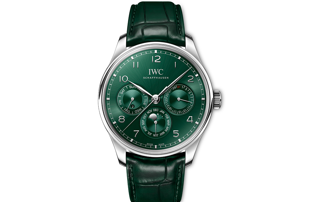 Esferas verdes en la colección Portugieser de IWC